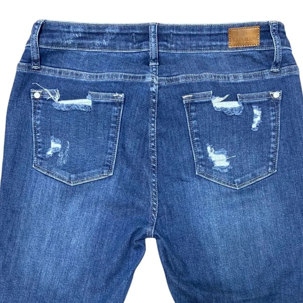 Judy Blue Los Angeles‎ Skinny Fit Distressed Frayed Hem Preppy Grunge Jeans 9/29